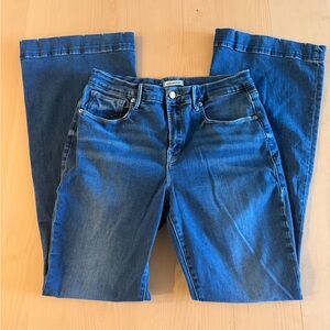 Good American Dark Blue Flare Jeans